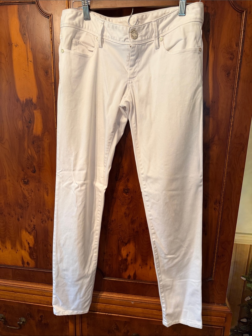 Lilly Pulitzer Worth Skinny Sateen Jeans Sz 4 Resort White